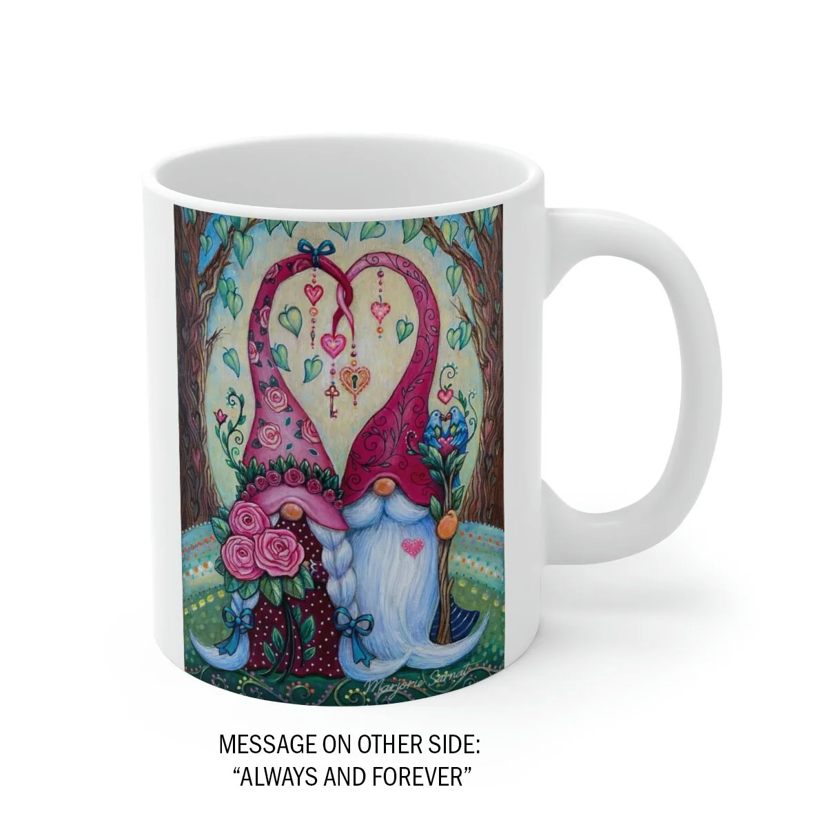 Gnomes, "Always and Forever," 11oz Mug, Valentine's Day