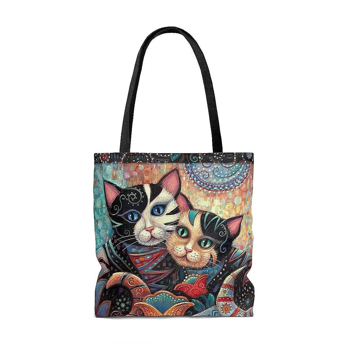 Gustav Klimt style Tote Bag, Kleo Kats, Kindred Spirits cats