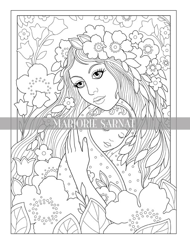 A Mother's Love Coloring Collection, 30 Printable Coloring Pages ...