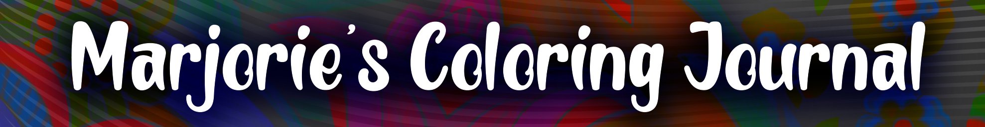 Marjorie's Coloring Journal is the name of her blog.