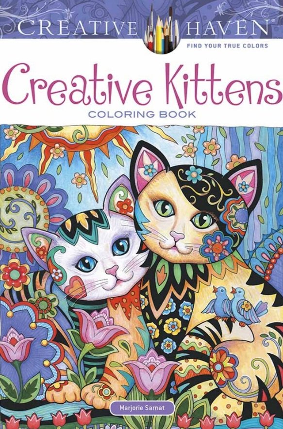 Two patterned cute kittens cover artwork