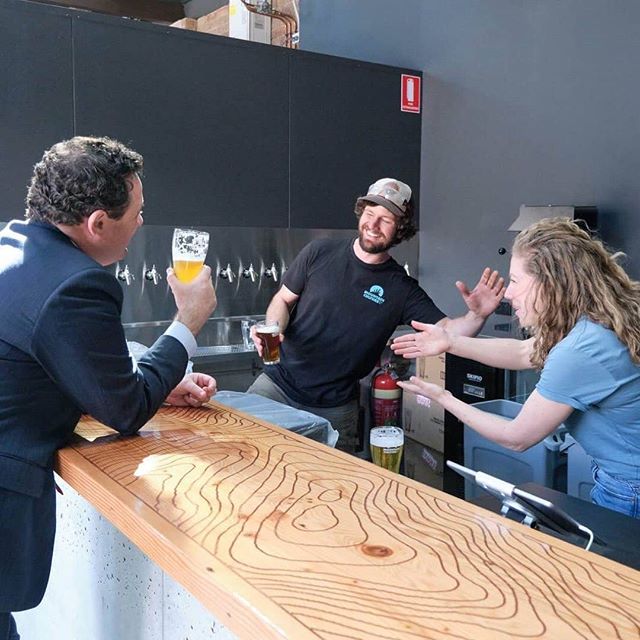 I stole this post from @mountainculturebeerco because it&rsquo;s always odd seeing my work in use.. About the photo..
.....&rdquo;We had a visit today from @stuartayresmp as ~excitingly~ we are the recipients of a tourism grant from @destination_nsw.