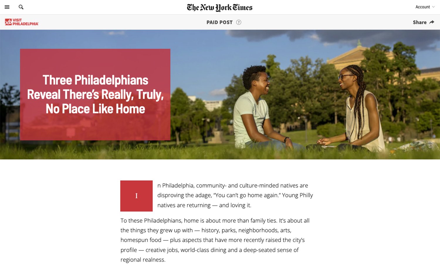 The New York Times &amp; Visit Philly