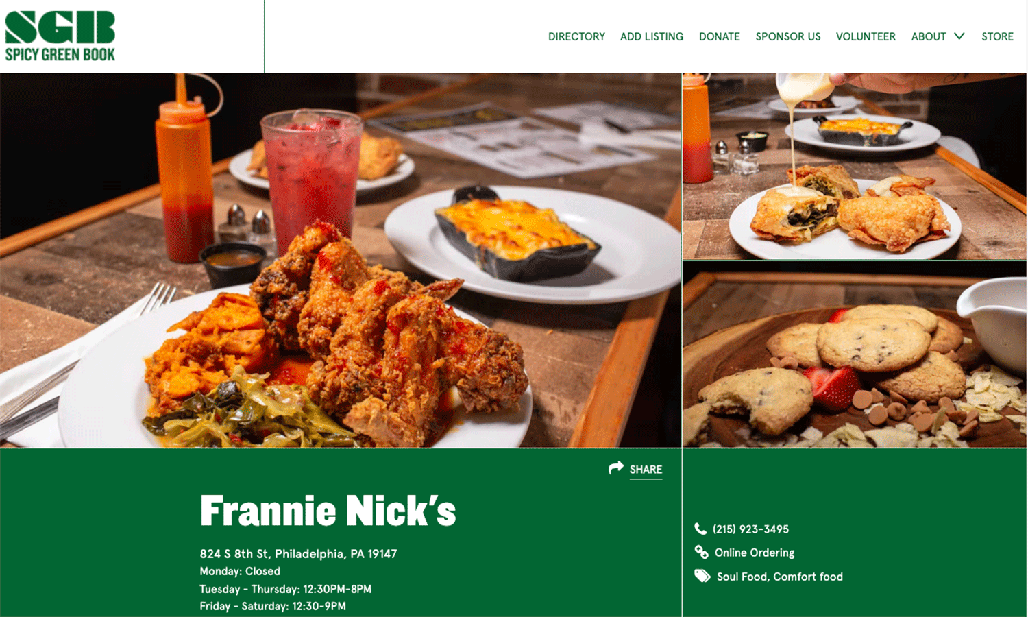 Spicy Green Book &amp; Frannie Nick's