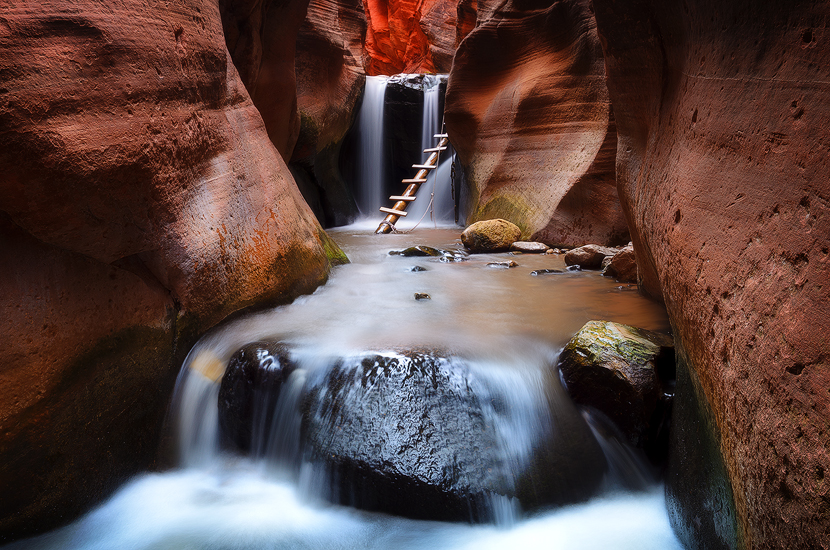 Enter the Chamber - Kanarraville Falls, Kanarraville, UT