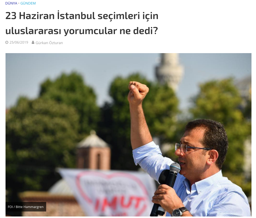 From Dokuz8Haber, 25 June 2019. Länk till artikeln på turkiska här