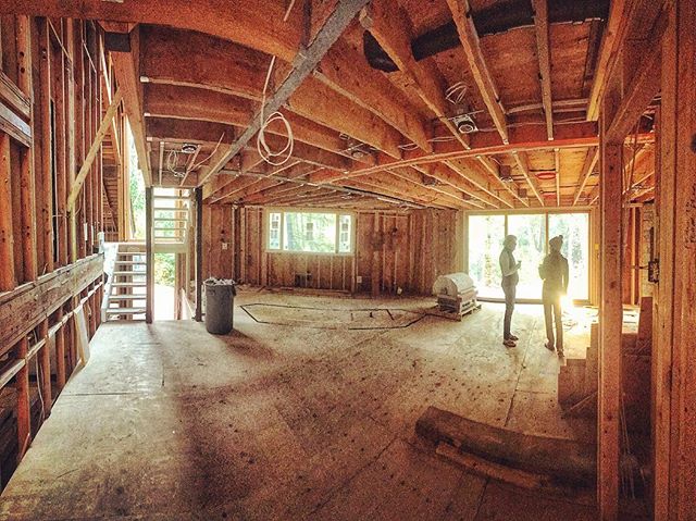 Things are well underway at the Lake Oswego remodel. .
This large open main floor feels spectacular.  It&rsquo;s hard to even remember that this used to be chopped up into 5 separate (small and dark) rooms/spaces!!