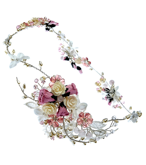 Boho bridal halo circlet