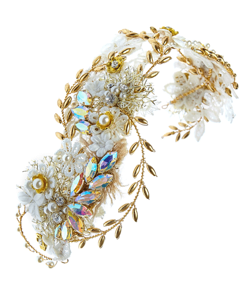 Luxury beaded vine headpiece