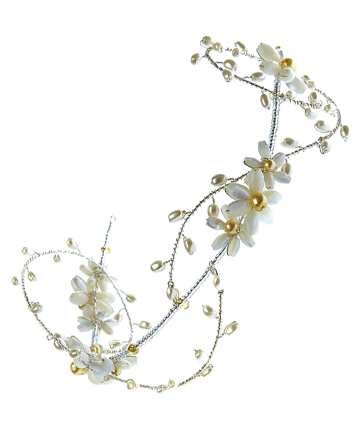 Mother Of Pearl Daisy Hair Vine