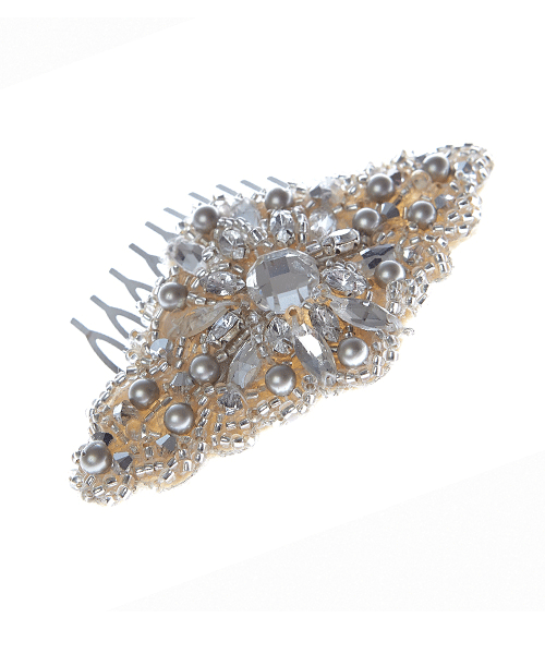 Pearl Bridal Side Headpiece Diamond Wedding Hair Accessory - Etsy