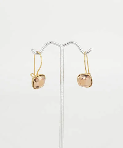 Swarovski Smoked Topaz &amp; Gold Earrings