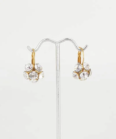 5 Stone Swarovski Crystal &amp; Gold Earrings