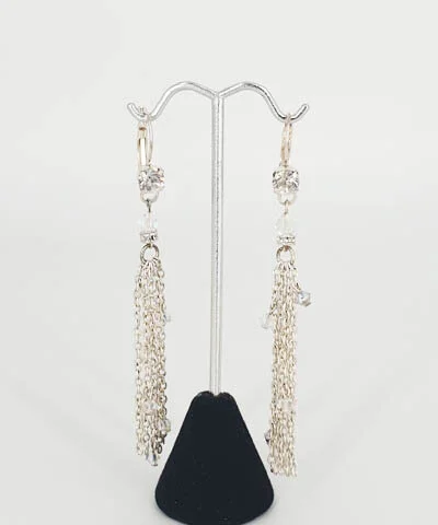 Swarovski Crystal &amp; Diamante Silver Earrings