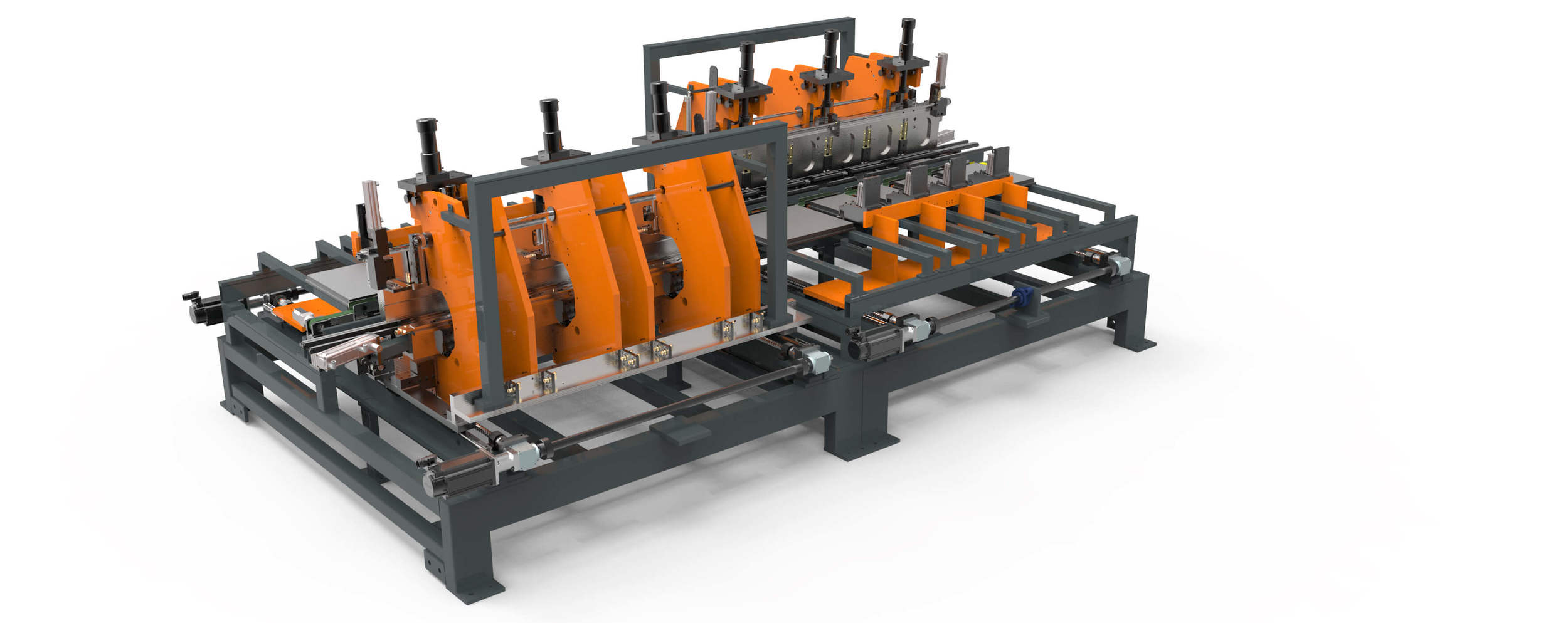 complete punching bending and welding production line for producing lockers and cabinets
