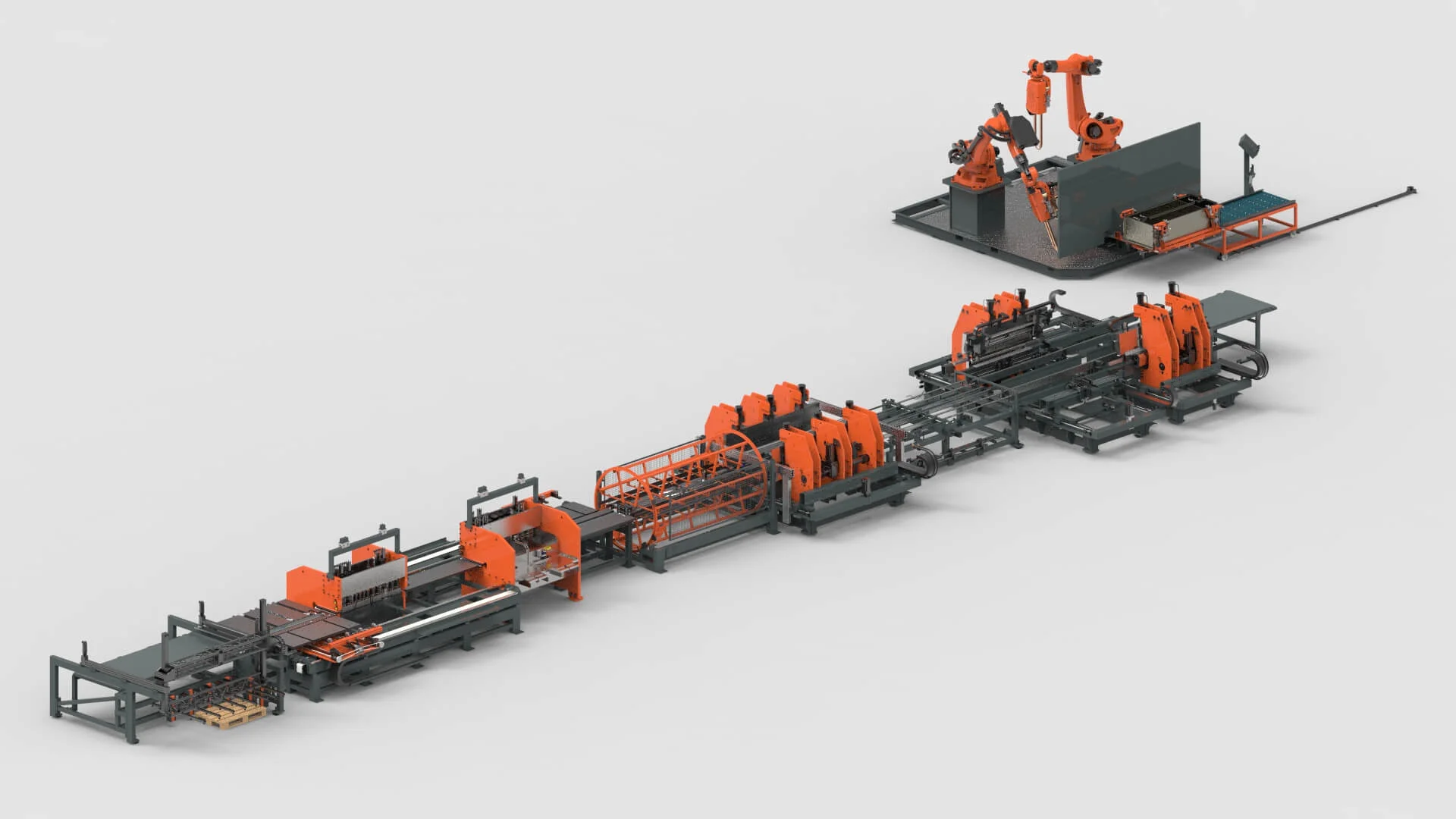 Sheet Metal Sheet Punching bending Production Line for Steel Cabinets