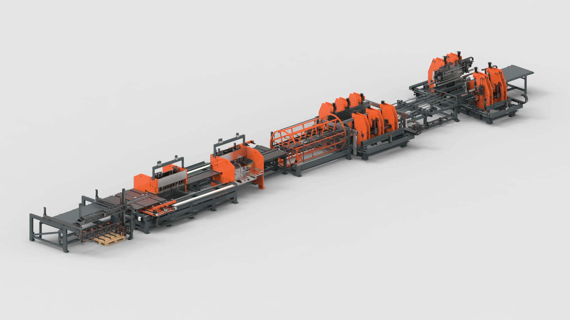 Sheet Metal Punching Bending Production Line for Wall Systems