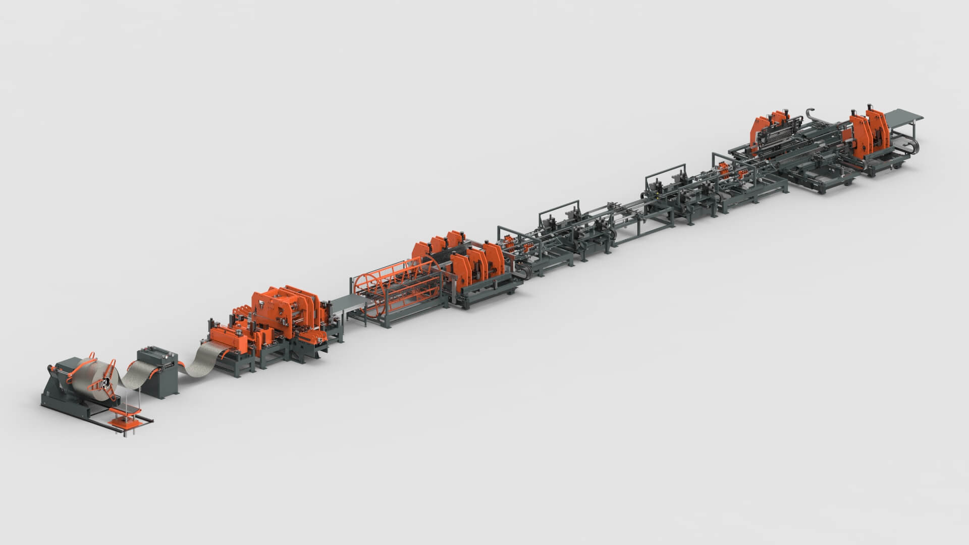 Sheet Metal Coil Punching Bending Clinching Production Line for Shelving