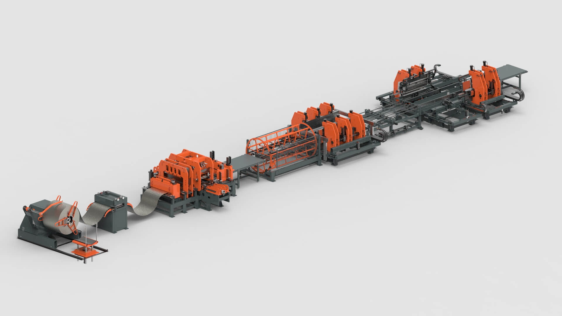 Sheet Metal Coil Punching Bending Production Line for Shelving