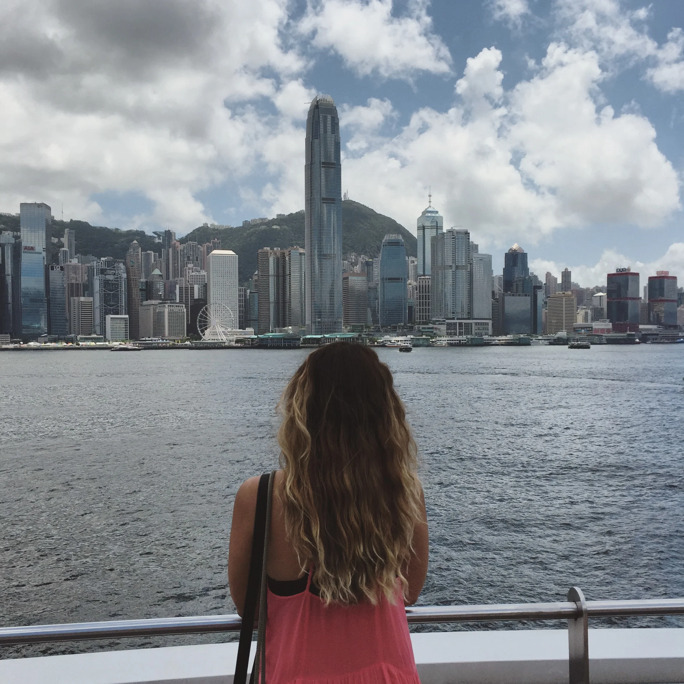 Soaking in the skyline.