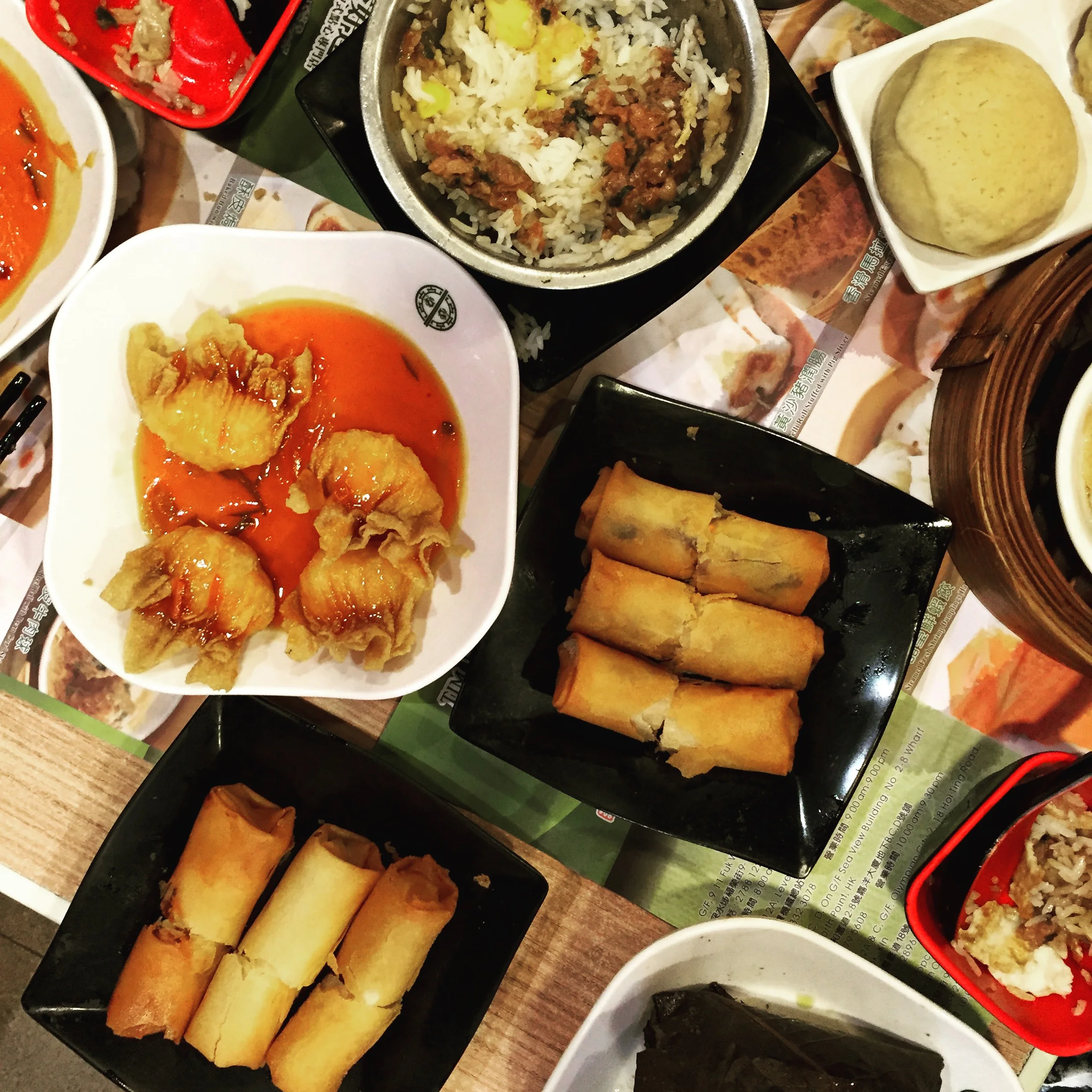 I couldn't even capture the entirety of our dim sum spread at Tim Ho Wan.