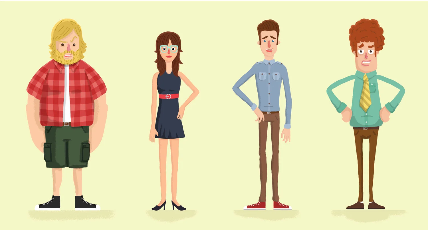 Character designs for animation pitch.