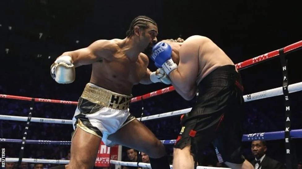 David Haye in action against Mark de Mori