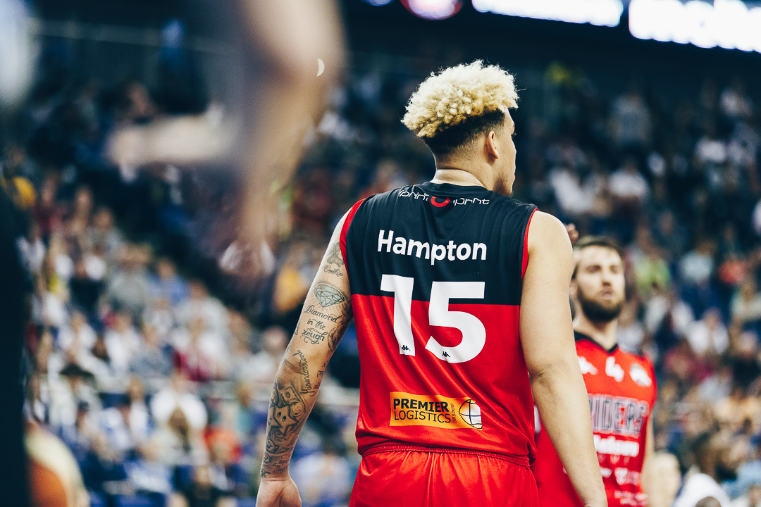 Riders Forward Pierre Hampton scored 14 points and had 14 rebounds to claim MVP
