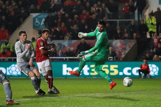 Centre: Korey Smith sends Bristol City into a dream land semi final tie with Manchester City with a 93rd minute winner at Ashton Gate.