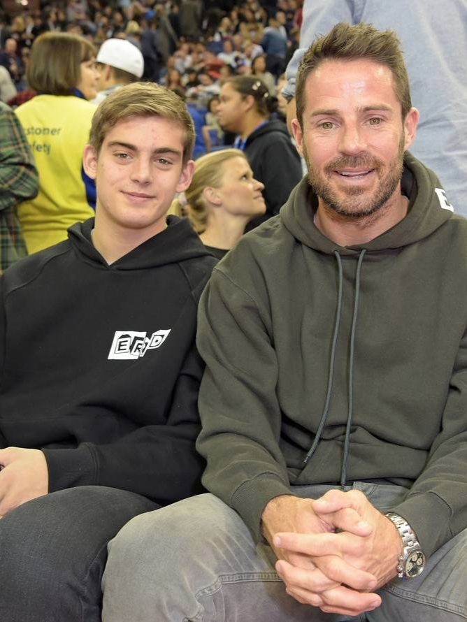 SKY Football Pundit Jamie Redknapp and son