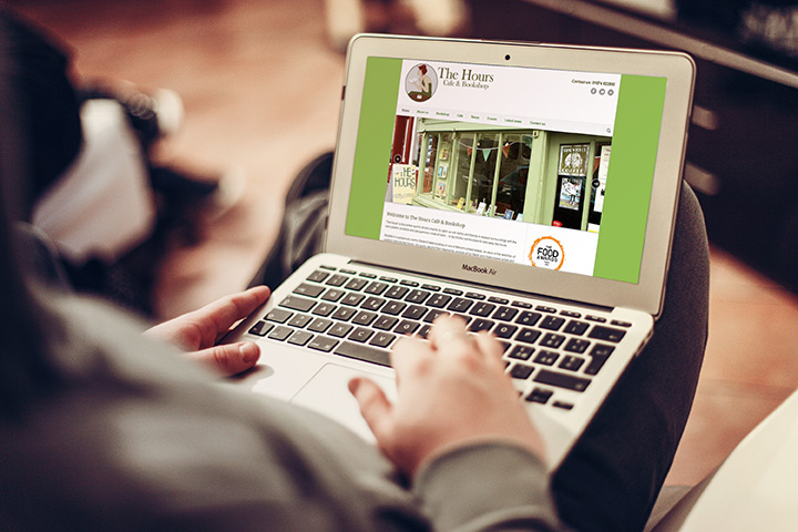 The Hours Café and Bookshop website design by Spark Sites