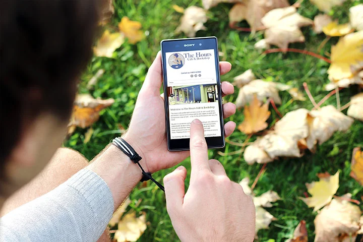 The Hours Café and Bookshop responsive website design by Spark Sites