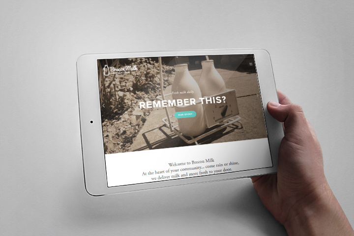 Brecon Milk website by Spark Sites web design in Brecon, Powys
