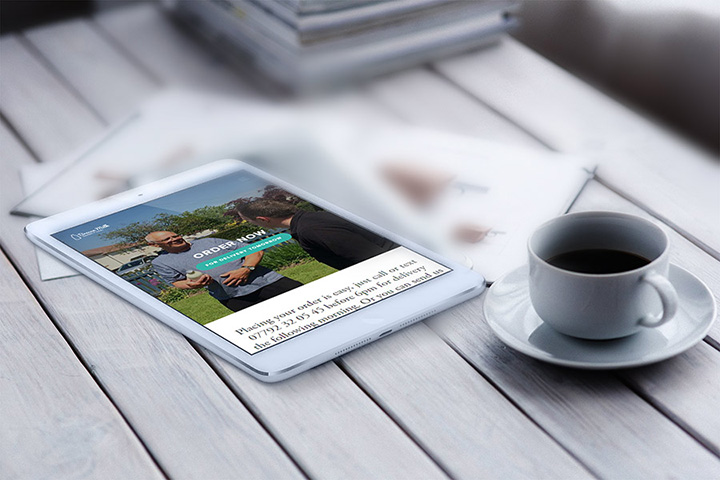 Brecon Milk responsive website designed by Spark Sites web design in Brecon, Powys, Wales