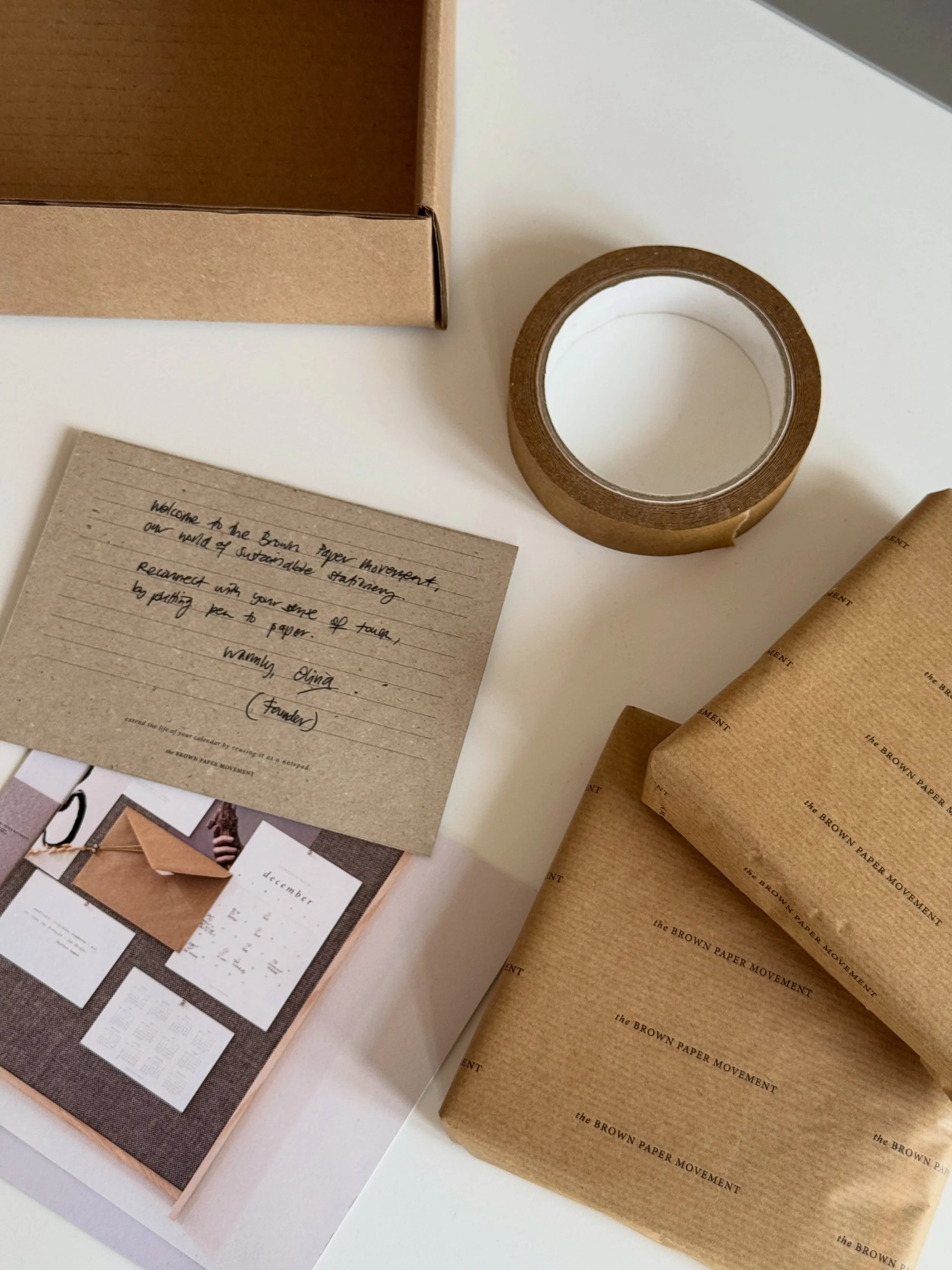 Good morning, today I&rsquo;m packaging a retail order of some cotton paper greeting cards. One of my favourite parts of running a business is the folding, wrapping and taping with love, our stationery. 

Wrapped in our branded kraft paper and where 