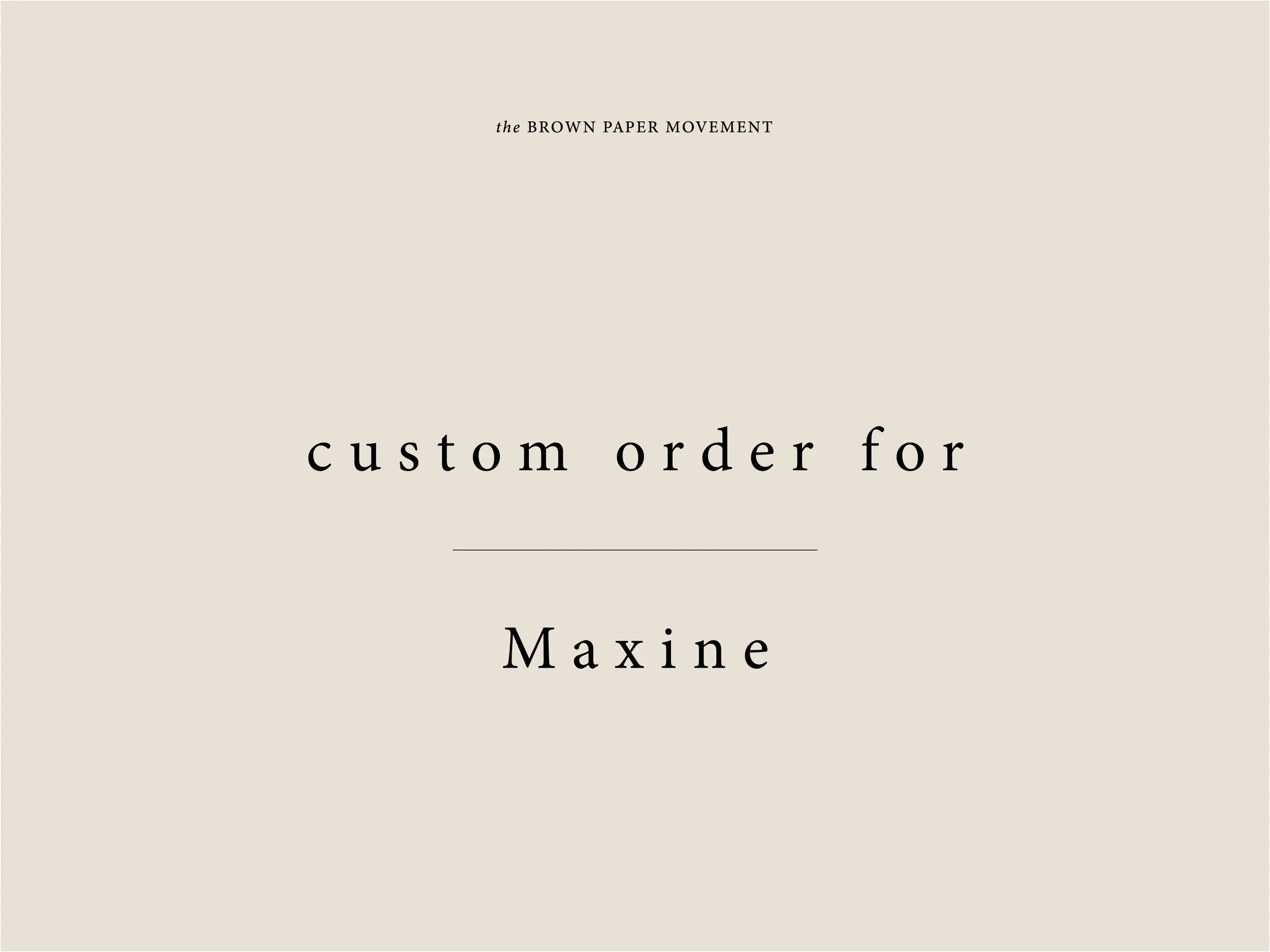 Custom Calendar order for Maxine