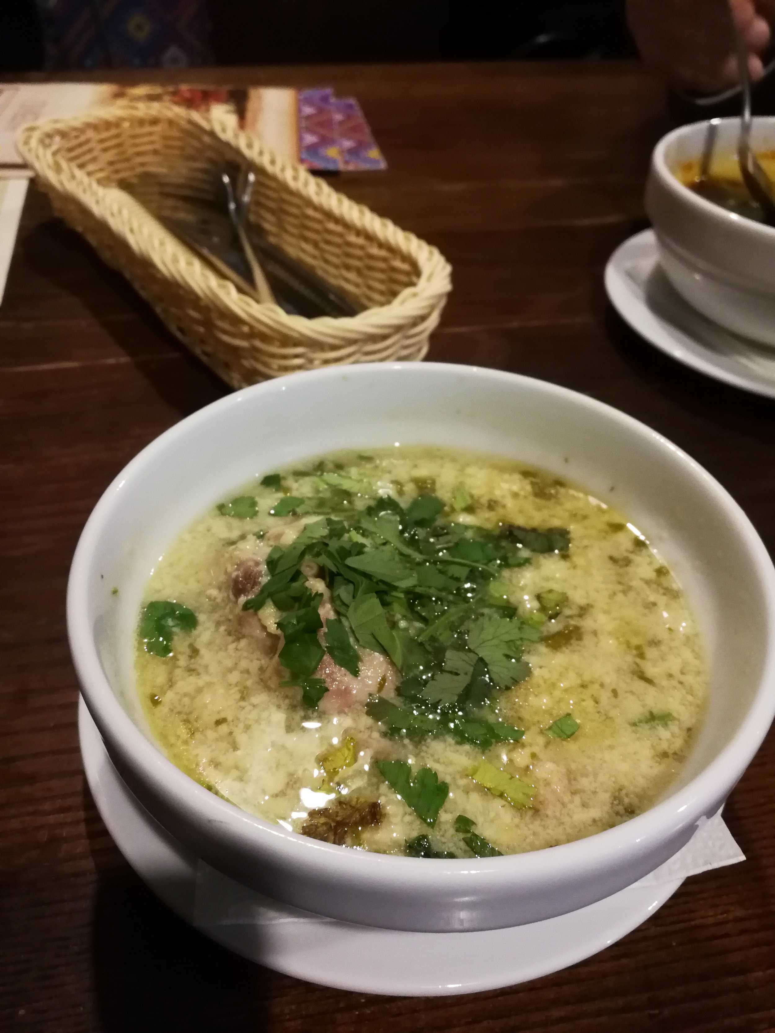  Georgian chicken soup. 