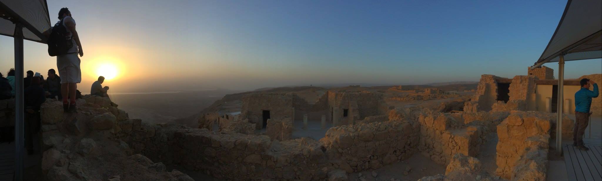 Attempting to capture the breathtaking beauty of Masada and its view of the Judean Desert.