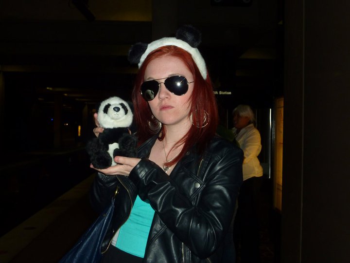 Make your presence known. Birthday Anna and Kyle the Birthday Panda command you!