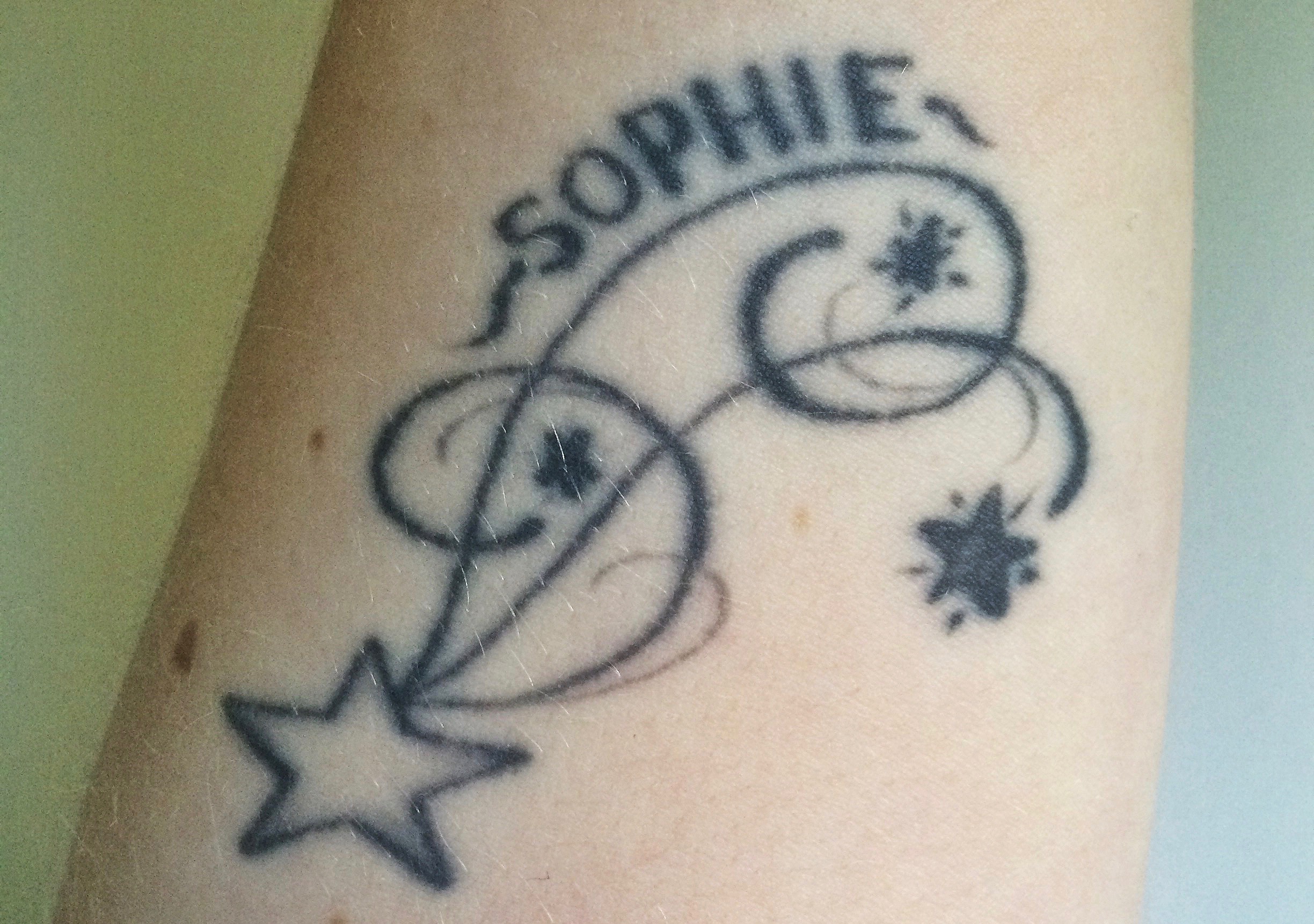 The tattoo I got for Sophie on her fifteenth birthday.