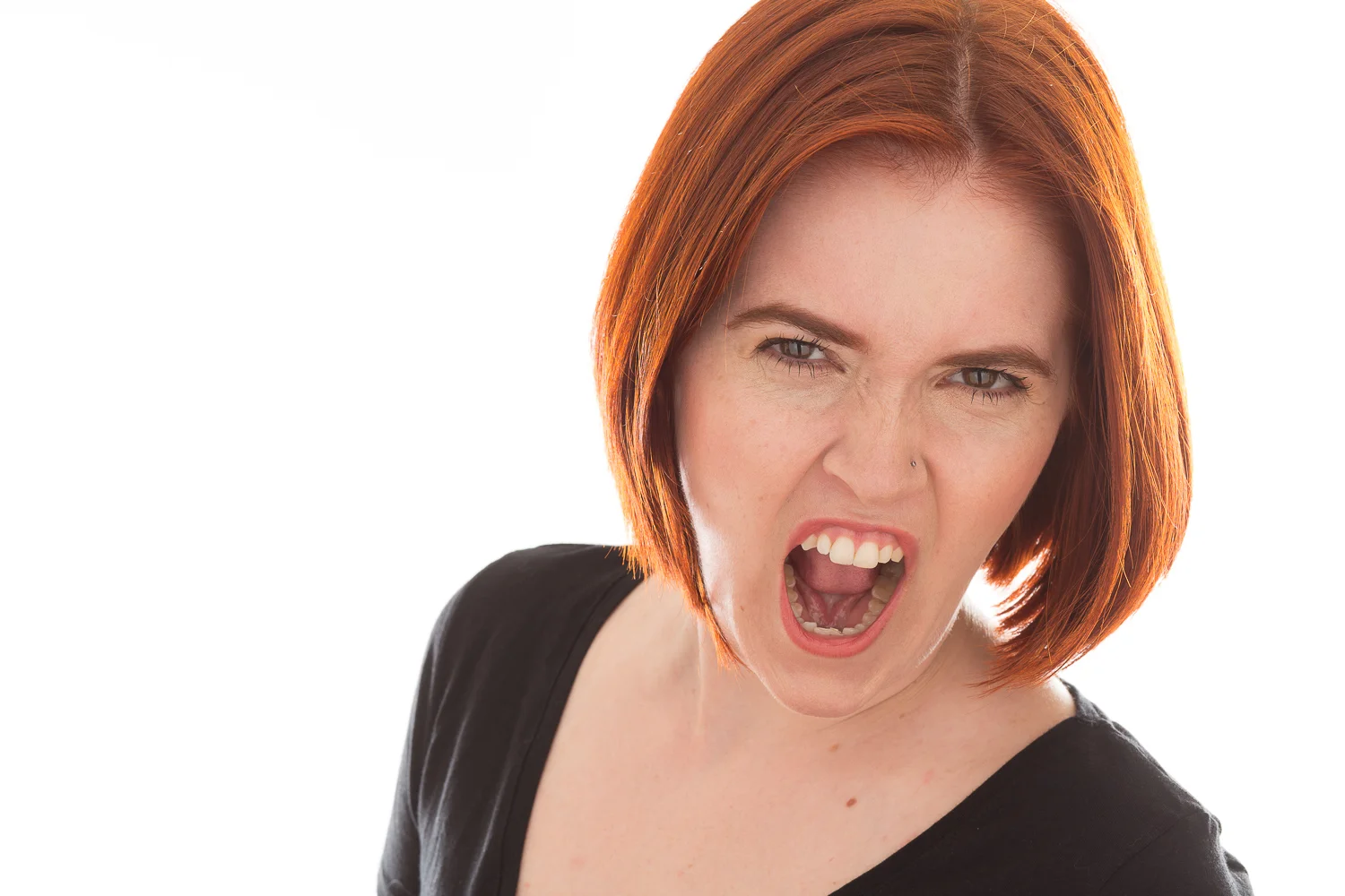 Roaring like a lion stretches out stiff face muscles.