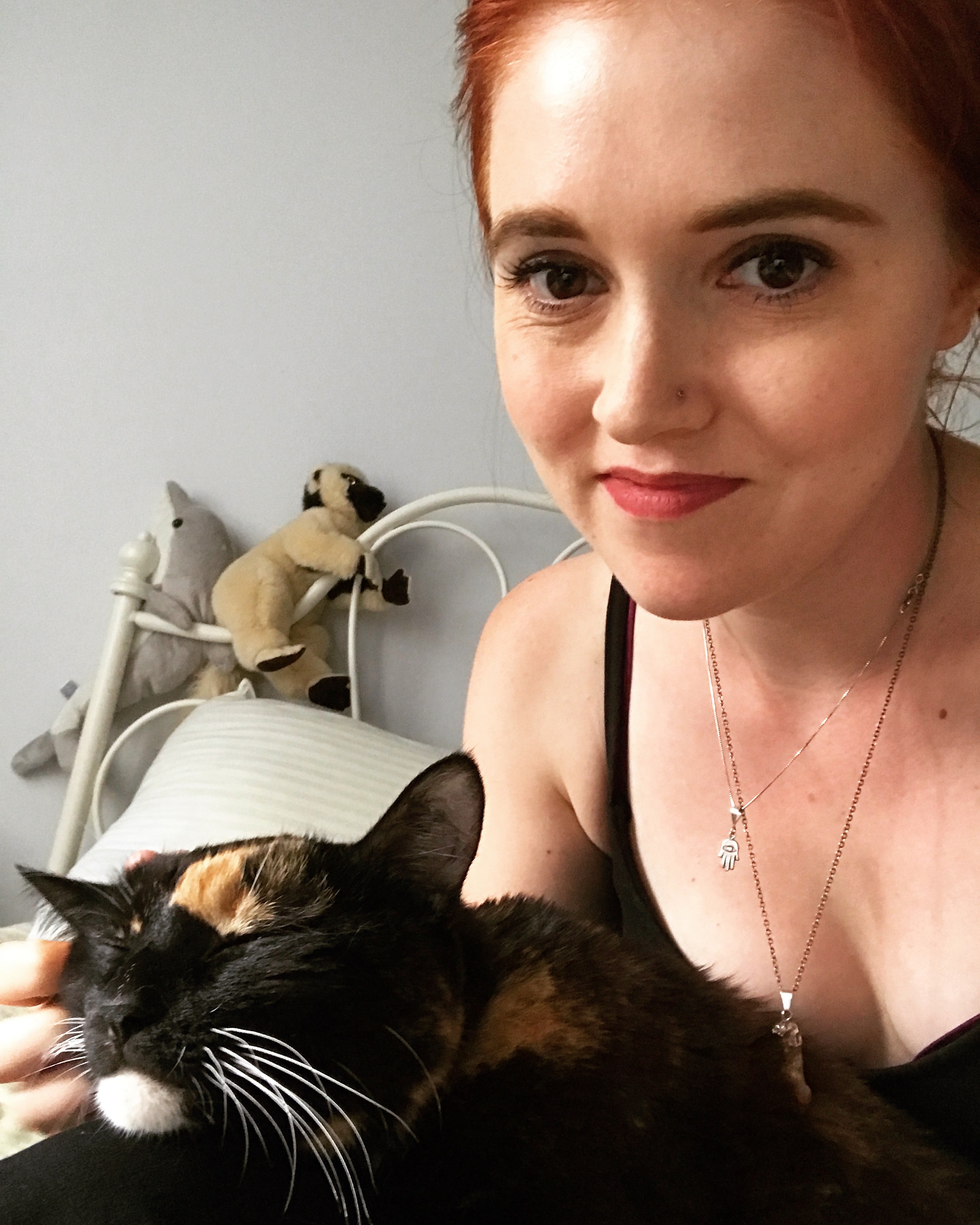 Just me and my very happy cat.