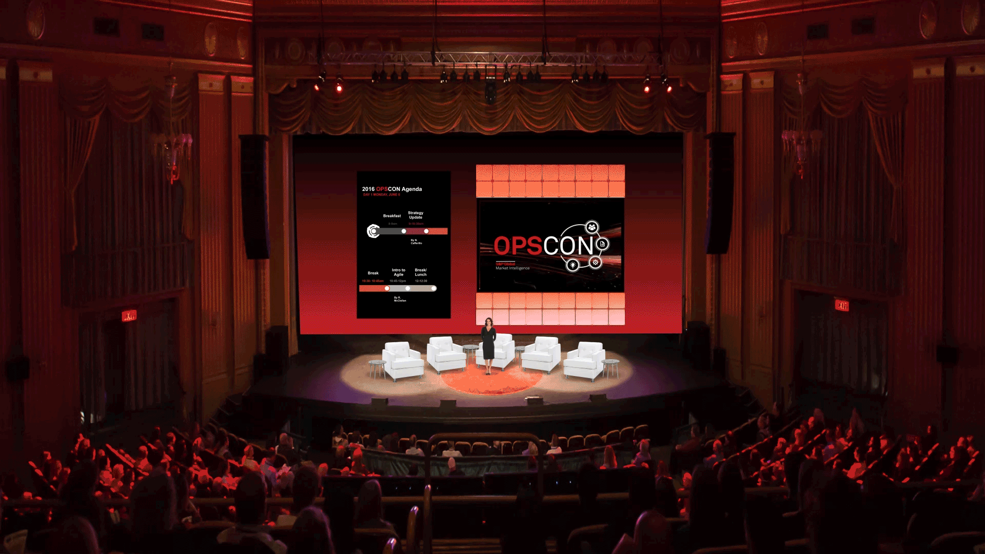 S&P OPSCON Motion Graphics Stage Design Preview