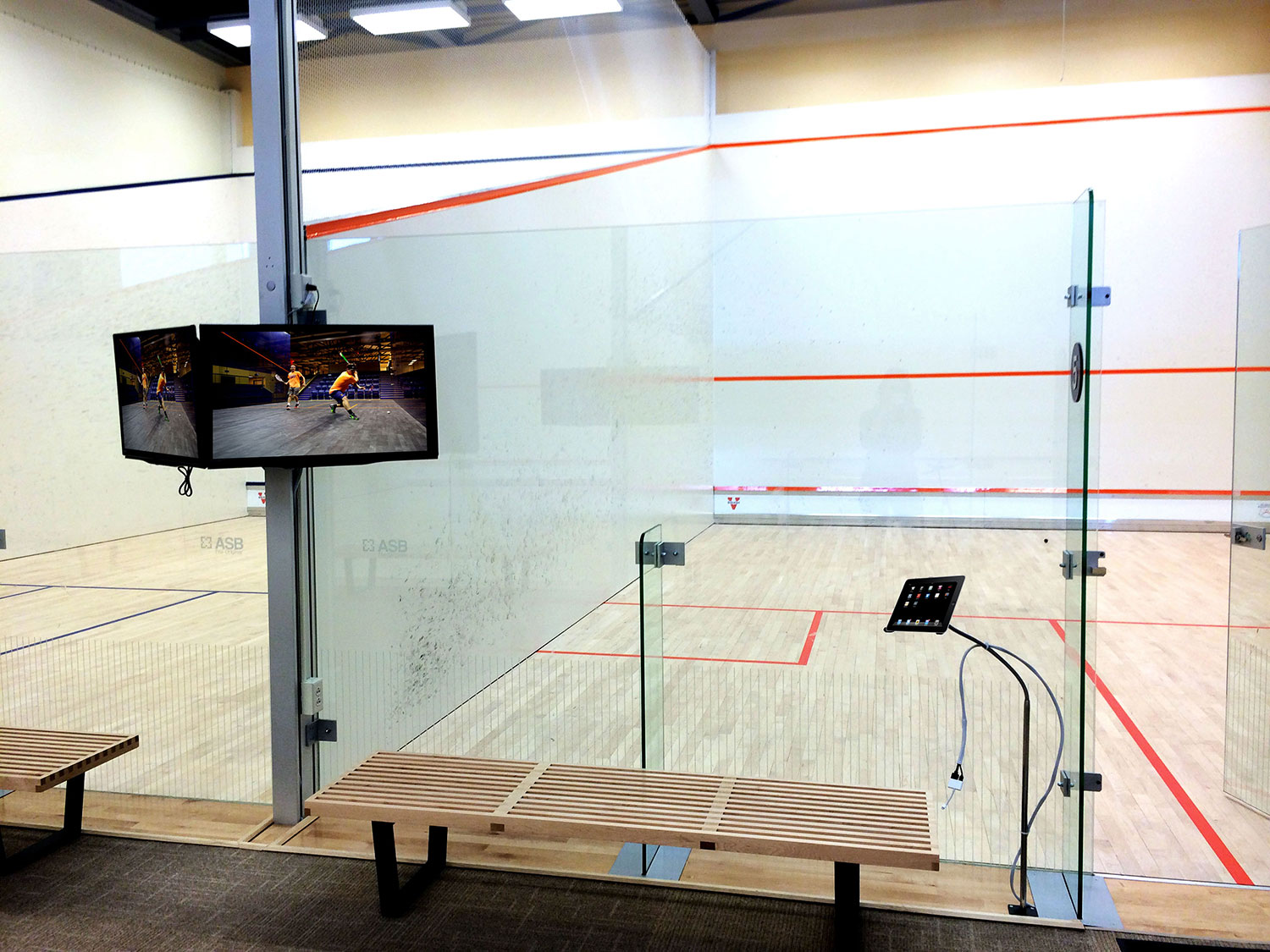 Audio Visual System Design and Installation . Squash Center . Screens