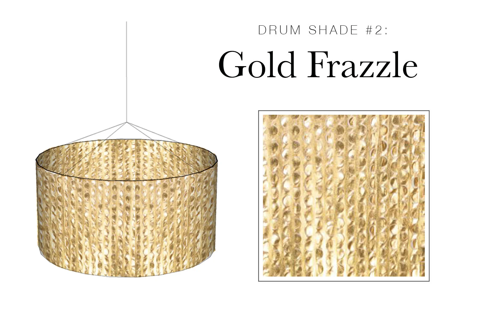 Drum Shade #2: Gold Frazzle