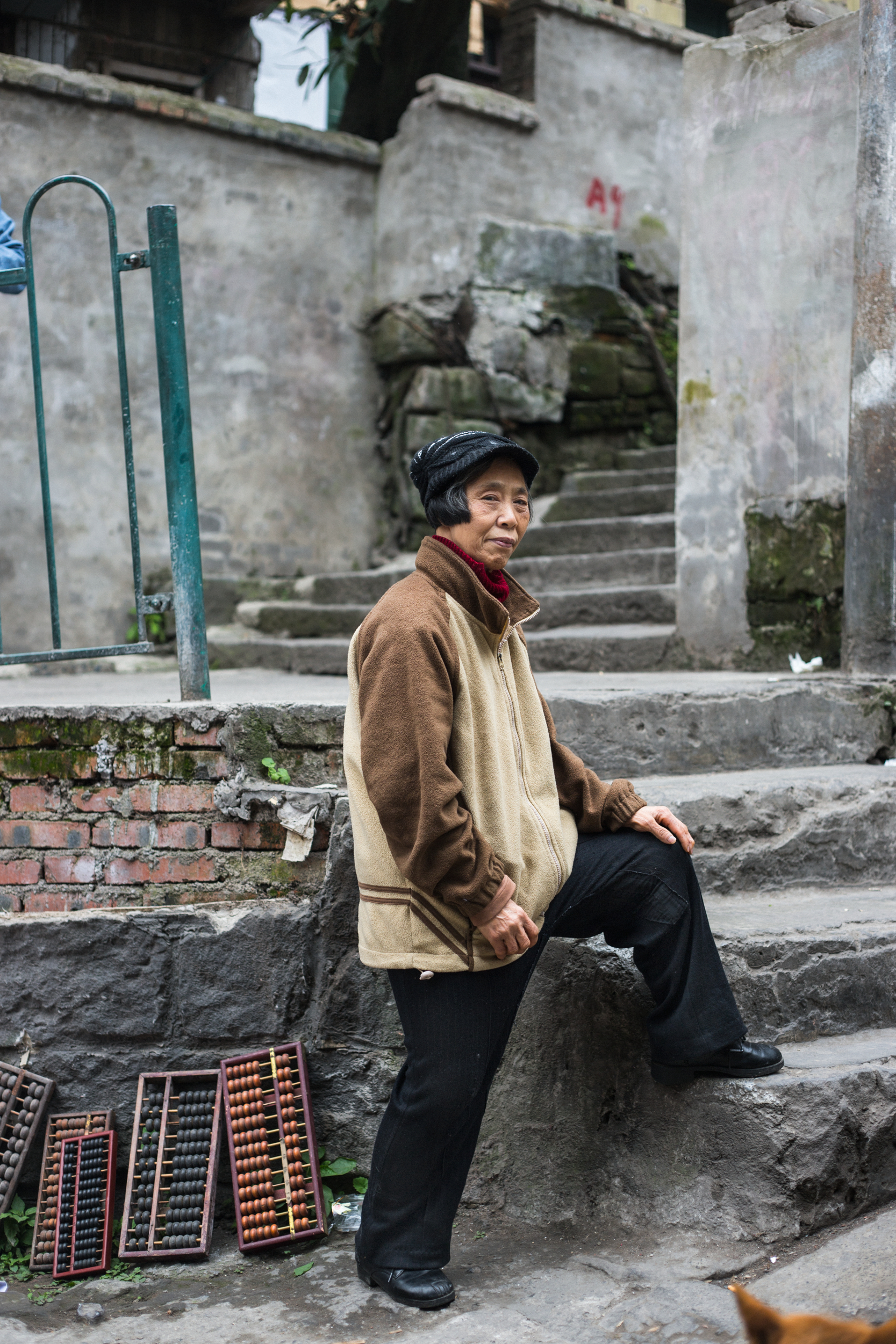 "The government moved us on a few years ago and relocated us about fifteen minutes walk away. We're lucky it's so close. This was home but life is better where we are." Jiao Shi, Chongqing February 2017