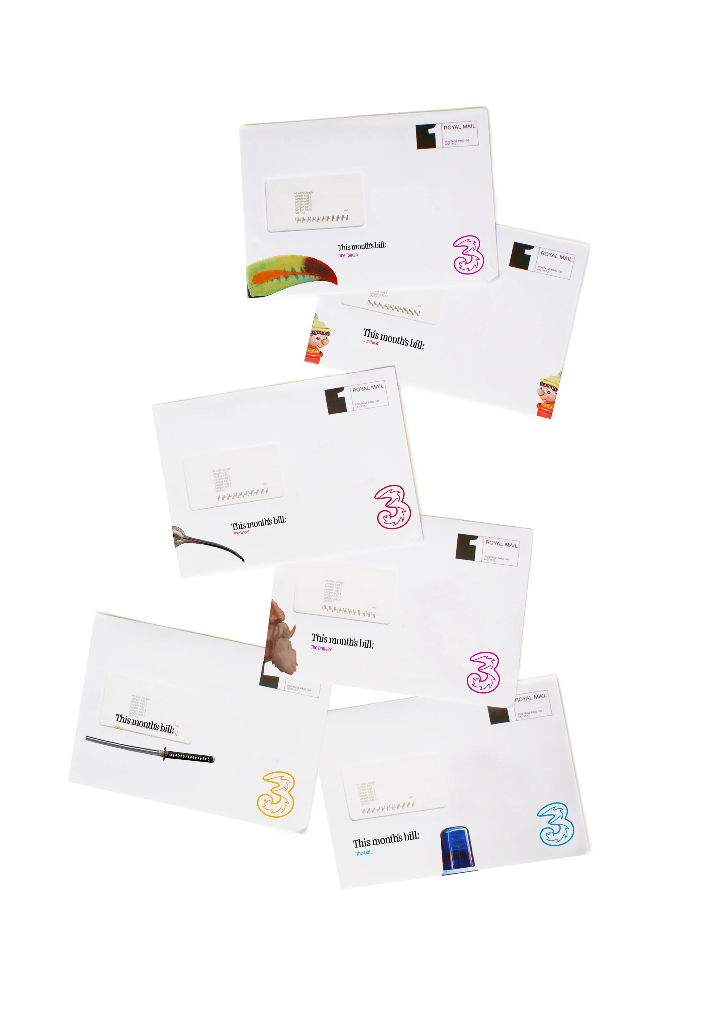 3 mobile The 'Bill' Envelopes