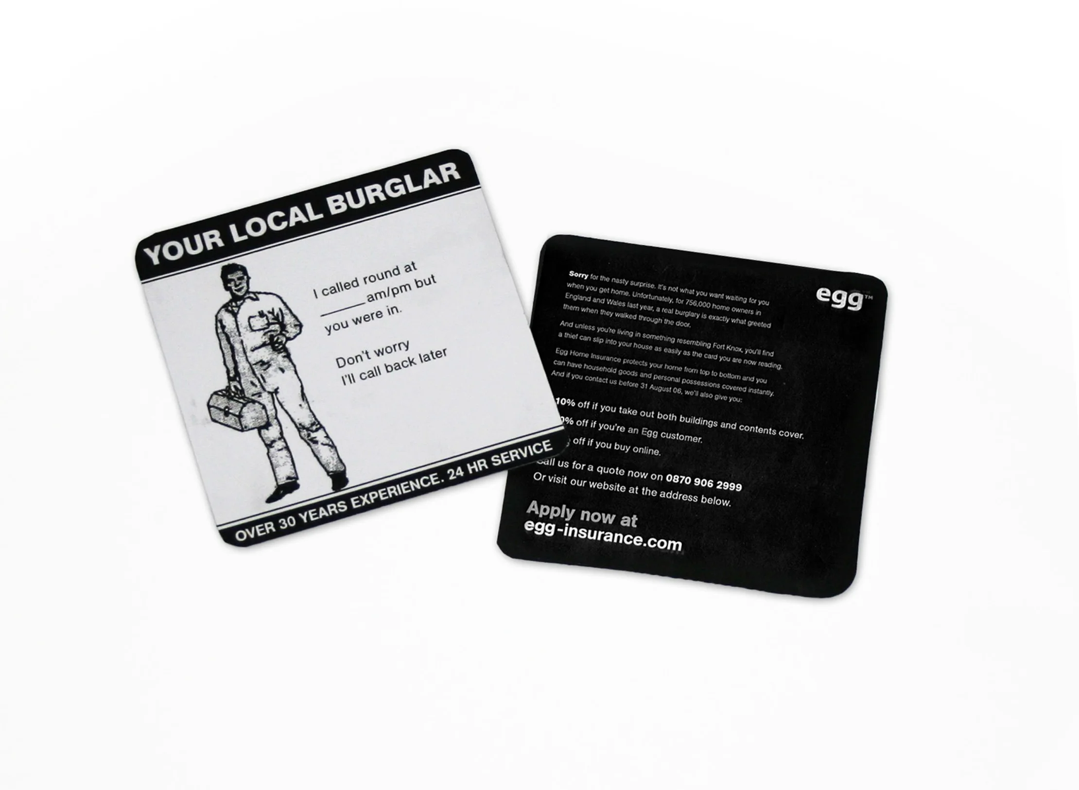 Egg Bank 'Burglar' Door drop