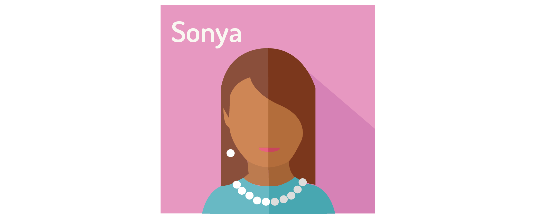 graphic of a woman named Sonya