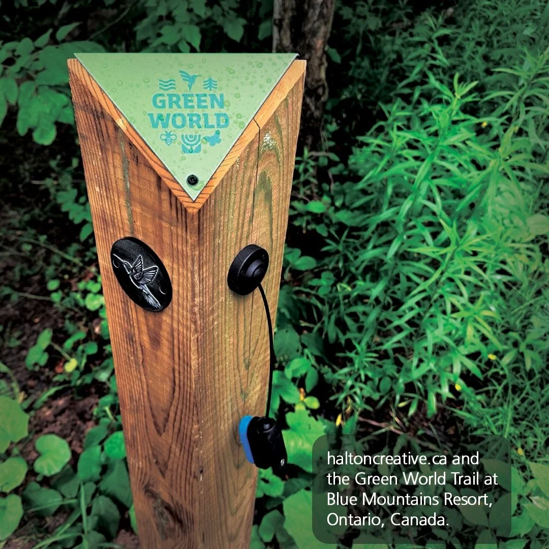 We are very happy to have supplied @haltoncreative with our tethered wax rubbing tools for use in the Green World Trail at Blue Mountains Resort, Ontario, Canada. Link in bio if you would like to find out more about RUB or any of our other Interpreta
